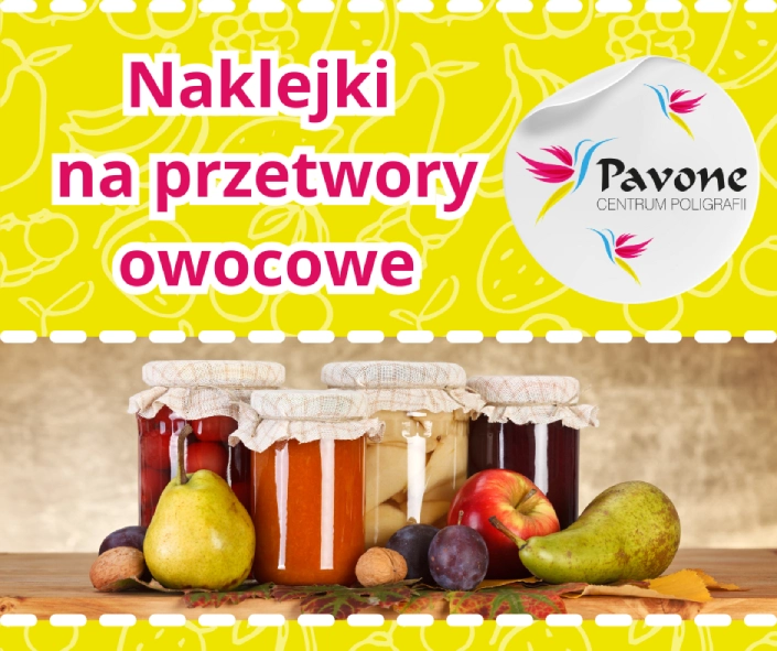 naklejki na przetwory owocowe